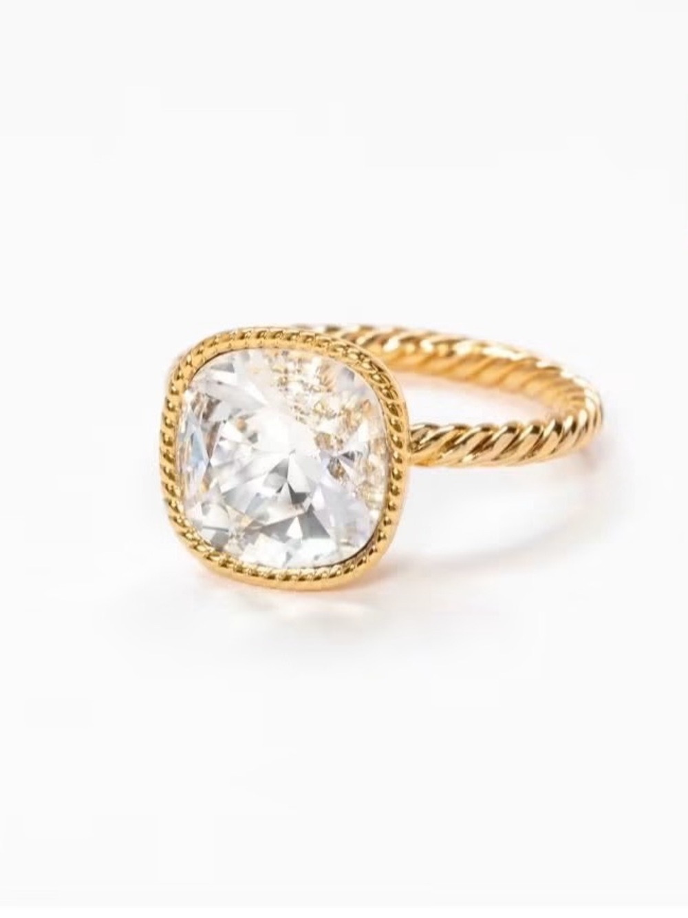 BNIB Touchstone Crystal by Swarovski Keepsake Ring, Golden, Size 6